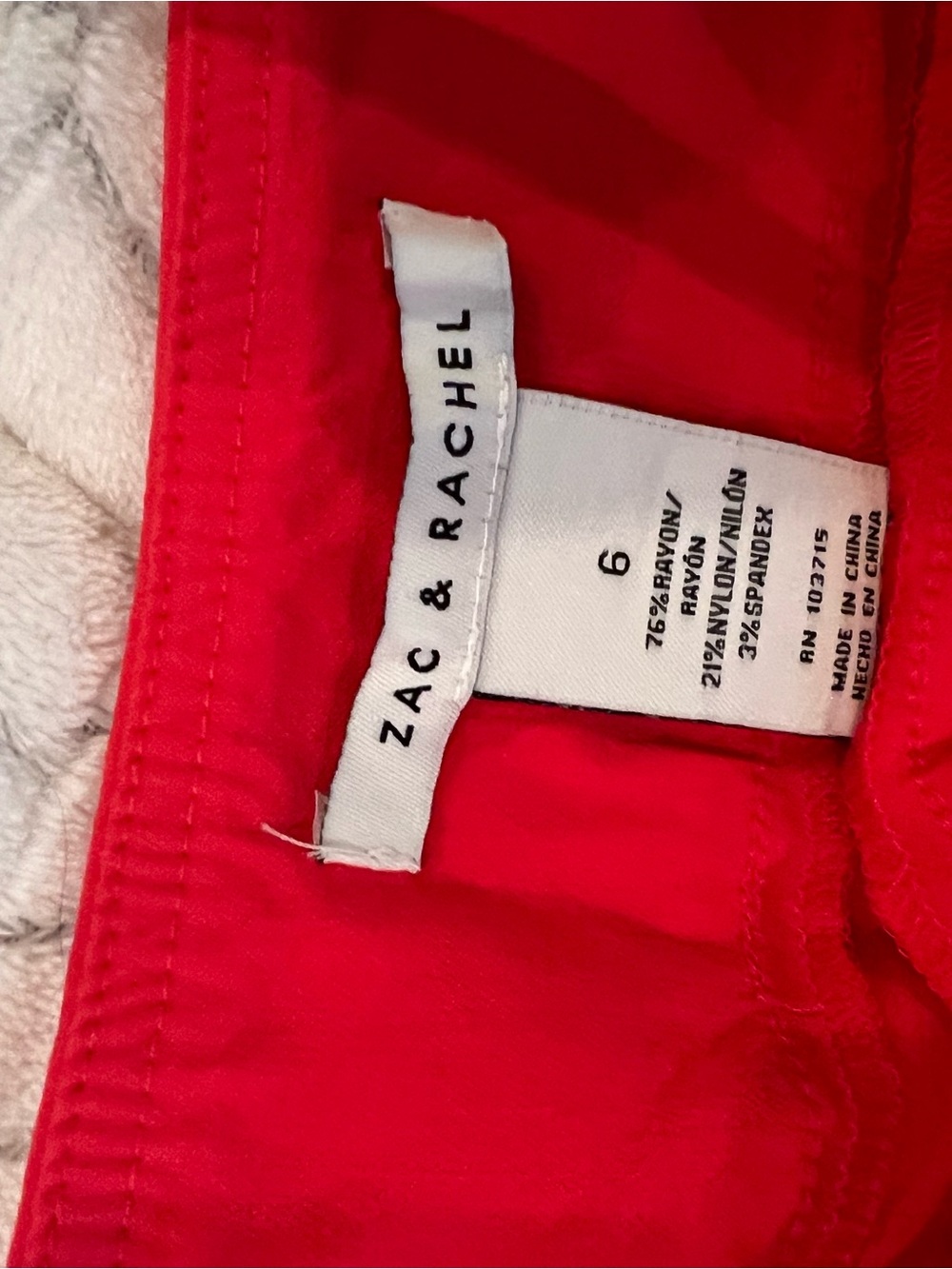 Zac & Rachel Bright Red Mini Skirt/Skort - Picture 6 of 8
